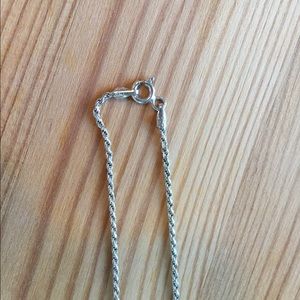 Thick rope sterling silver necklace chain